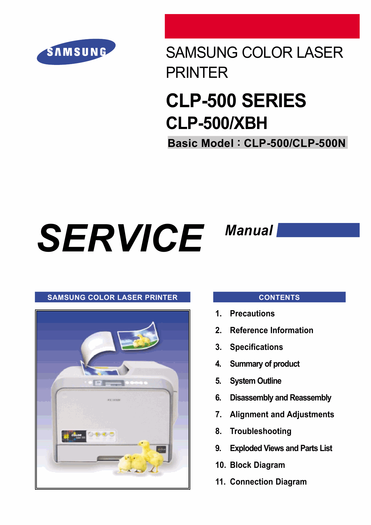 Samsung Color-Laser-Printer CLP-500 Series Parts and Service Manual-1